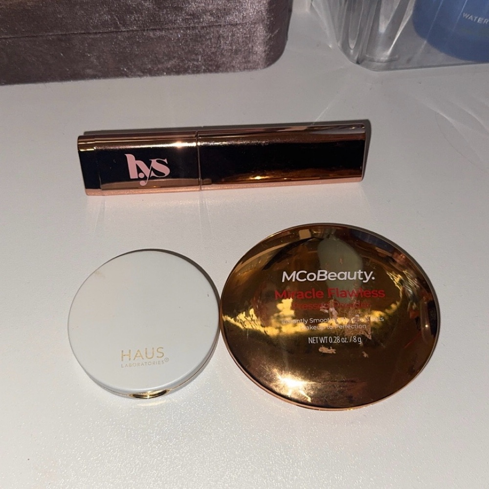 L.YS Highlighter & Haus Labs Blush & MCoBeauty Pressed Powder Bundle